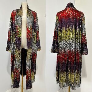 NWT Anthropologie Dulcinea Sequin Longline Jacket S Swifty Whimsical Party Glam
